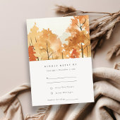 Rust Orange Yellow Herbst Bäume Hochzeit RSVP