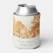 Rust Orange Yellow Herbst Herbstbaum Hochzeit Dosenkühler (Kanne Vorderseite)