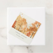 Rust Orange Yellow Herbst Herbstbaum Hochzeit Geschenkanhänger (Beispiel)