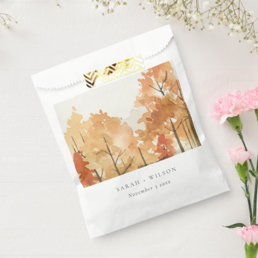 Rust Orange Yellow Herbst Herbstbaum Hochzeit Geschenktütchen (Versiegelt)