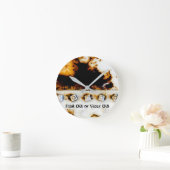 "Rust Out or Wear Out" Rust Art - Cool Fun Unique Runde Wanduhr (Zuhause)