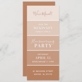 Rust Paint Swatch Card Party einladen Einladung (Vorne/Hinten)