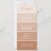 Rust Paint Swatch Card Party einladen Einladung (Vorderseite)