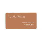 Rust Paint Swatch Neue Adresse Adressaufkleber (Vorne)