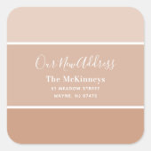 Rust Paint Swatch Neue Adresse Quadratischer Aufkleber (Vorderseite)