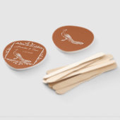 Rust Peacock Blühe Gastgeschenk Hochzeit Hand Fan Fächer (Non-assembled)