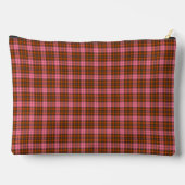 Rust Pink Plaid Tartan Retro Color Zubehörtasche (Rückseite)
