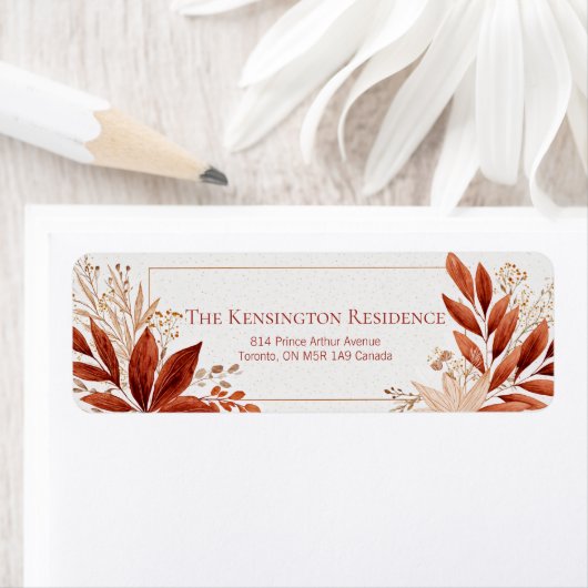 Rust Pointed Leaf Gilded Botanical (Insitu)