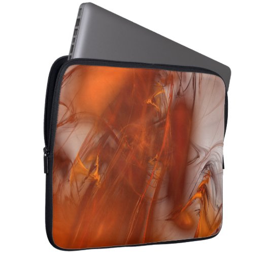 Rust Realm Fraktal und Gold Laptopschutzhülle (Vorne Rechts)