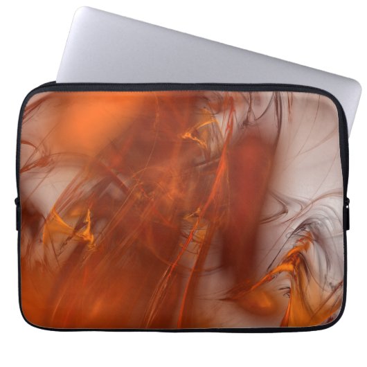 Rust Realm Fraktal und Gold Laptopschutzhülle (Vorderseite)