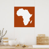 Rust Red Audacious Africa Poster (Küche)