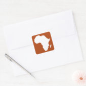 Rust Red Audacious Africa Quadratischer Aufkleber (Umschlag)