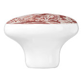 Rust Red Autumn Rabbit Berries Drawer Pull Knoblau Keramikknauf (Seitenansicht)