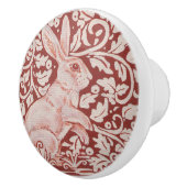 Rust Red Autumn Rabbit Berries Drawer Pull Knoblau Keramikknauf (Rechts)