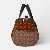 Rust Red Black Buffalo Heart Plaid Duffle Bag (Rechts)