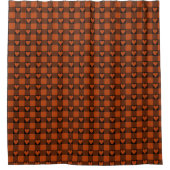 Rust Red Black Buffalo Heart Plaid Duschvorhang (Vorderseite)