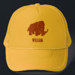 Rust Red Cartoon Wooly Mammoth Personalisiert Truckerkappe<br><div class="desc">Erstellen Sie ein personalisiertes Geschenk mit einem niedlichen eiszeitalten Tier. Dieser Baseballmütze oder LKWs hat eine Cartoon-Style-Abbildung eines Wollmammes in rostroter Farbe und ist bereit,  mit einem Namen oder einem anderen Text personalisiert zu werden.</div>