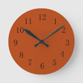 Rust Red Earth Tone Kitchenwall Clock Runde Wanduhr