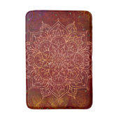Rust Red Mandala Gold Glam Moderner Chic Badematte (Vorderseite Vertikal)