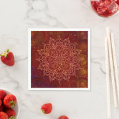 Rust Red Mandala Gold Glam Moderner Chic Serviette (Beispiel)