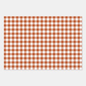 Rust Red Plaid Gingham Geschenkpapier Set (Vorderseite 3)