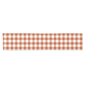 Rust Red Plaid Gingham Table Runner Kurzer Tischläufer (Horizontal)