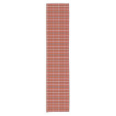 Rust Red Plaid Retro Color Table Runner Kurzer Tischläufer (Vorderseite)
