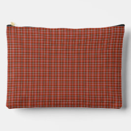 Rust Red Plaid Retro Color Zubehörtasche