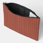 Rust Red Plaid Retro Color Zubehörtasche (Offen)