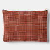Rust Red Plaid Retro Color Zubehörtasche (Rückseite)