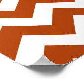 Rust Red Poppy Safari Zickzack Poster (Ecke)