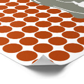 Rust Red Safari Dot mit Pop Art Elephant Poster (Ecke)