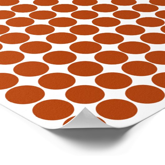 Rust Red Safari Dot Poster (Ecke)