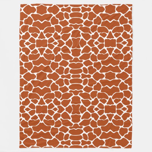 Rust Red Safari Giraffe Fleecedecke (Vorderseite)