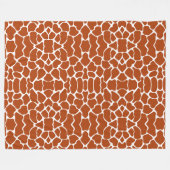 Rust Red Safari Giraffe Fleecedecke (Vorderseite (Horizontal))