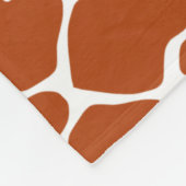 Rust Red Safari Giraffe Fleecedecke (Ecke)