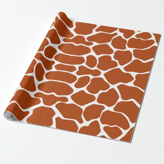 Rust Red Safari Giraffe Geschenkpapier (Ungerollt)