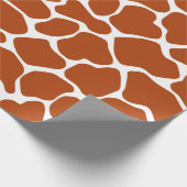 Rust Red Safari Giraffe Geschenkpapier (Ecke)