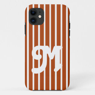 Rust Red Safari Stripe iPhone 11 Hülle