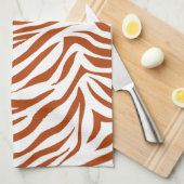 Rust Red Safari Zebra Geschirrtuch (Viertel Falte)