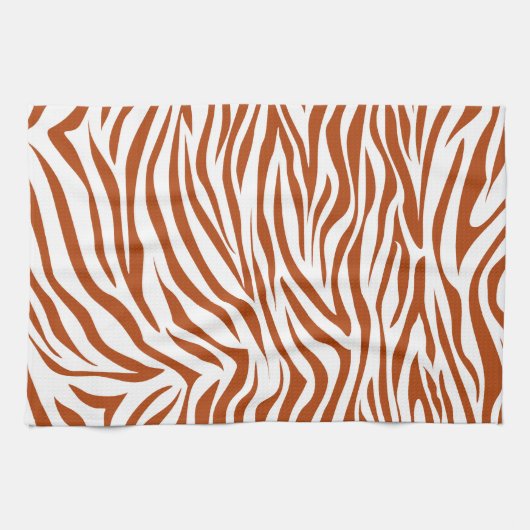 Rust Red Safari Zebra Geschirrtuch (Horizontal)