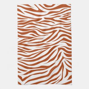 Rust Red Safari Zebra Geschirrtuch