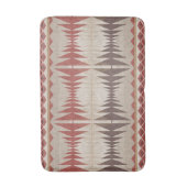 Rust Red Taupe Beige Dark Brown Tribal Art Badematte (Vorderseite Vertikal)