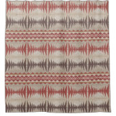Rust Red Taupe Beige Dark Brown Tribal Art Duschvorhang (Vorderseite)