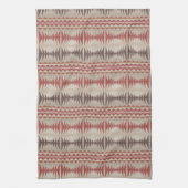 Rust Red Taupe Beige Dark Brown Tribal Art Geschirrtuch (Vertikal)