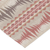 Rust Red Taupe Beige Dark Brown Tribal Art Kurzer Tischläufer (Ecke)