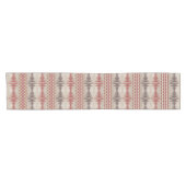 Rust Red Taupe Beige Dark Brown Tribal Art Kurzer Tischläufer (Horizontal)