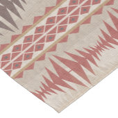 Rust Red Taupe Beige Dark Brown Tribal Art Mittelgroßer Tischläufer (Ecke)