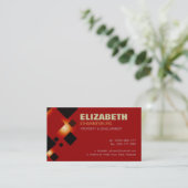 RUST Retro Box Business Card Visitenkarte (Stehend Vorderseite)