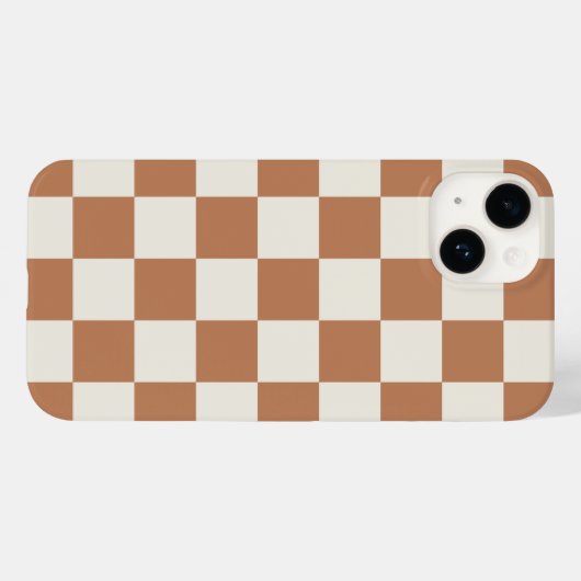 Rust Retro Karo Case-Mate iPhone Hülle (Rückseite (Horizontal))